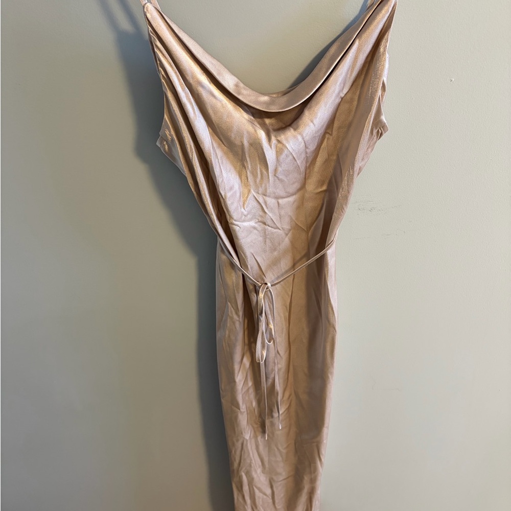Shona Joy La Lune Satin Dress - Champagne